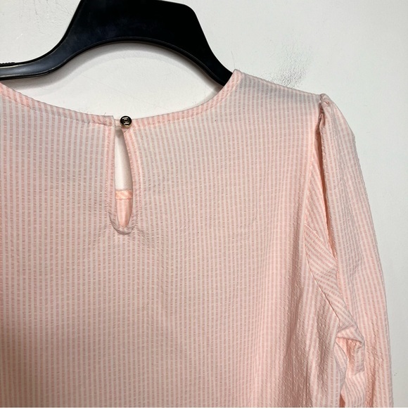 Liz Claiborne seersucker puffed sleeves blouse long sleeve size small - Picture 7 of 9